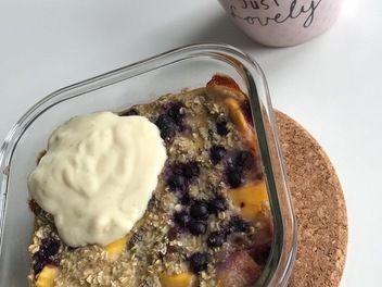 Mango-Blaubeer baked oatmeal von Dorothea
